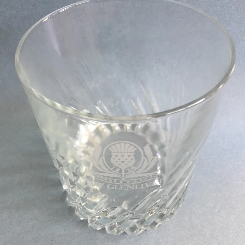 Glenlivet Prism Cut Crystal Whiskey Rocks Glass